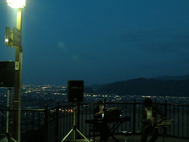 姨捨駅のホーム