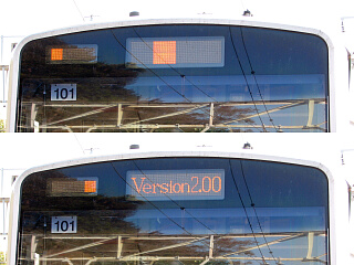 E231�n�d�Ԃ�LED�s����\����e�X�g�\��