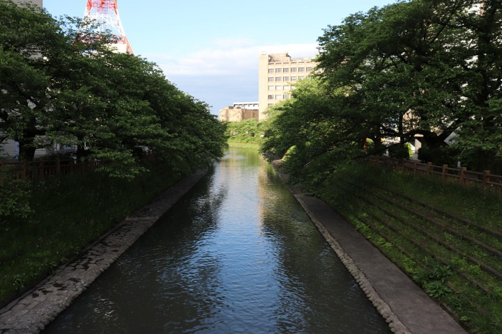 桜橋の上から見た松川